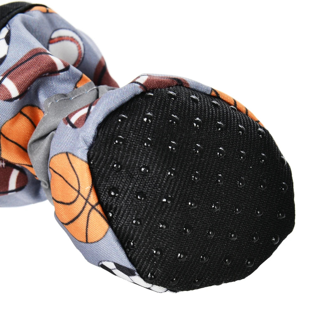 4Pcs Pet Dog Shoes for Small Large Dogs Cat Anti-Slip Soft Adjustable Paw Boots Chihuahua Socks Dachshund Puppy Outdoor Sneakers