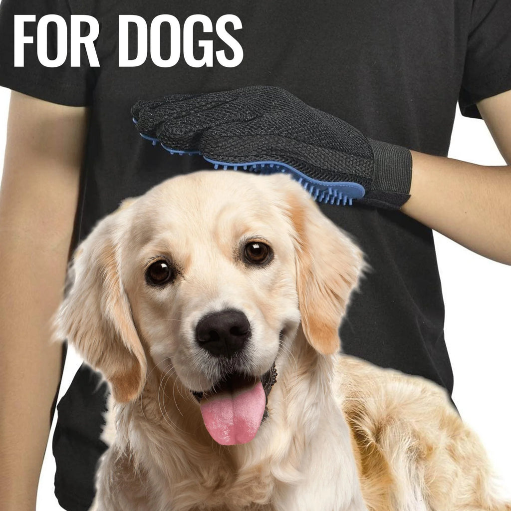Pet Grooming Gloves Dog Brush Mitt Deshedding Hair Removal Massage Horse Pair