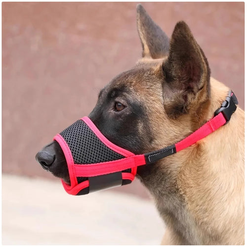 Adjustable Dog Muzzle - Breathable Anti-Biting Chewing Mouth Guard for Small Medium Large Dogs